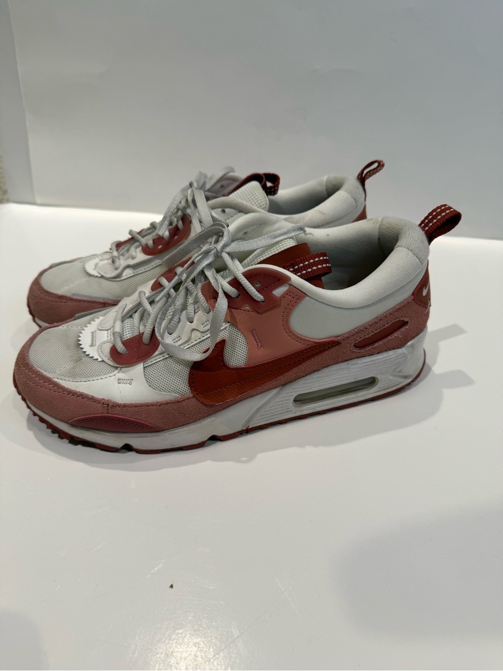 Nike Air Max 90 Futura FQ8881-618 Red Stardust Summit Sneakers Women’s Size 9.5